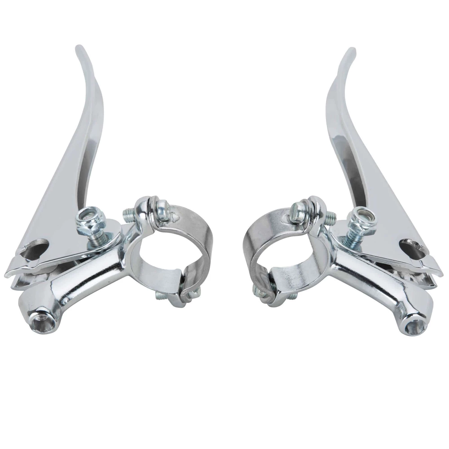 Chromed Steel Brake And Clutch Blade Levers Control Set For 1 Inch Bars - Image 2
