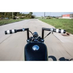 Flying Monkey Grips - Black And White Stripes - 1 Inch -Motorcycle Equipment Store 004080 lowbrow customs flying monkey grips black and white stripes 1 inch 6636 web