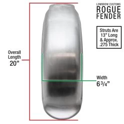 Rogue Fender - 1958-84 Harley-Davidson Panhead Shovelhead -Motorcycle Equipment Store 004438 lowbrow customs rogue fender 1966 1985 shovelhead specs