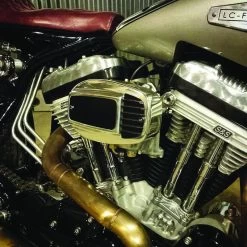 Mini Ham Can Air Cleaner - CV Carb 16 Mini Ham Can Air Cleaner - CV Carb -Motorcycle Equipment Store 007627 007628 lc fabrication mini ham can air cleaner installed