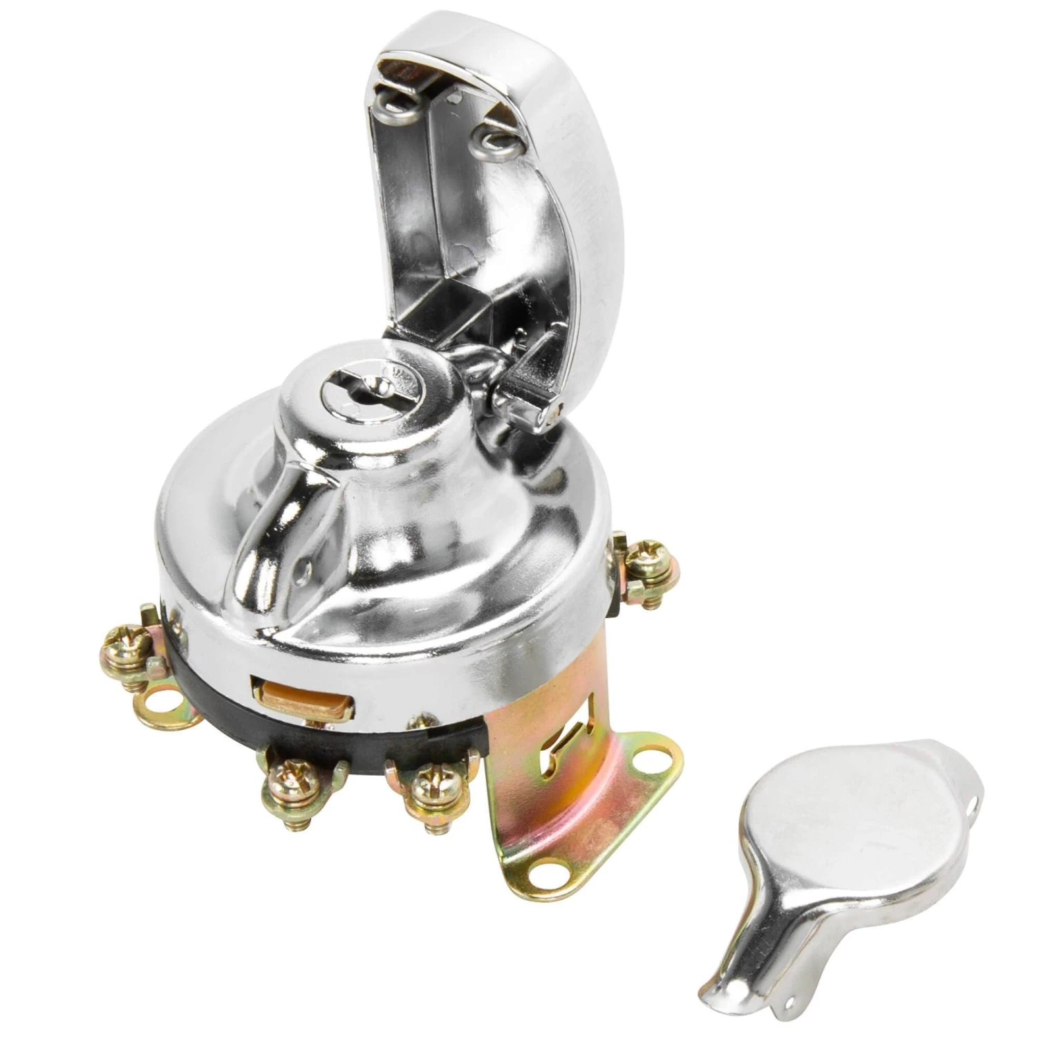 6 Post Ignition Key Switch Replaces Harley-Davidson OEM # 71501-73A - Chrome Bezel 1 6 Post Ignition Key Switch Replaces Harley-Davidson OEM # 71501-73A - Chrome Bezel