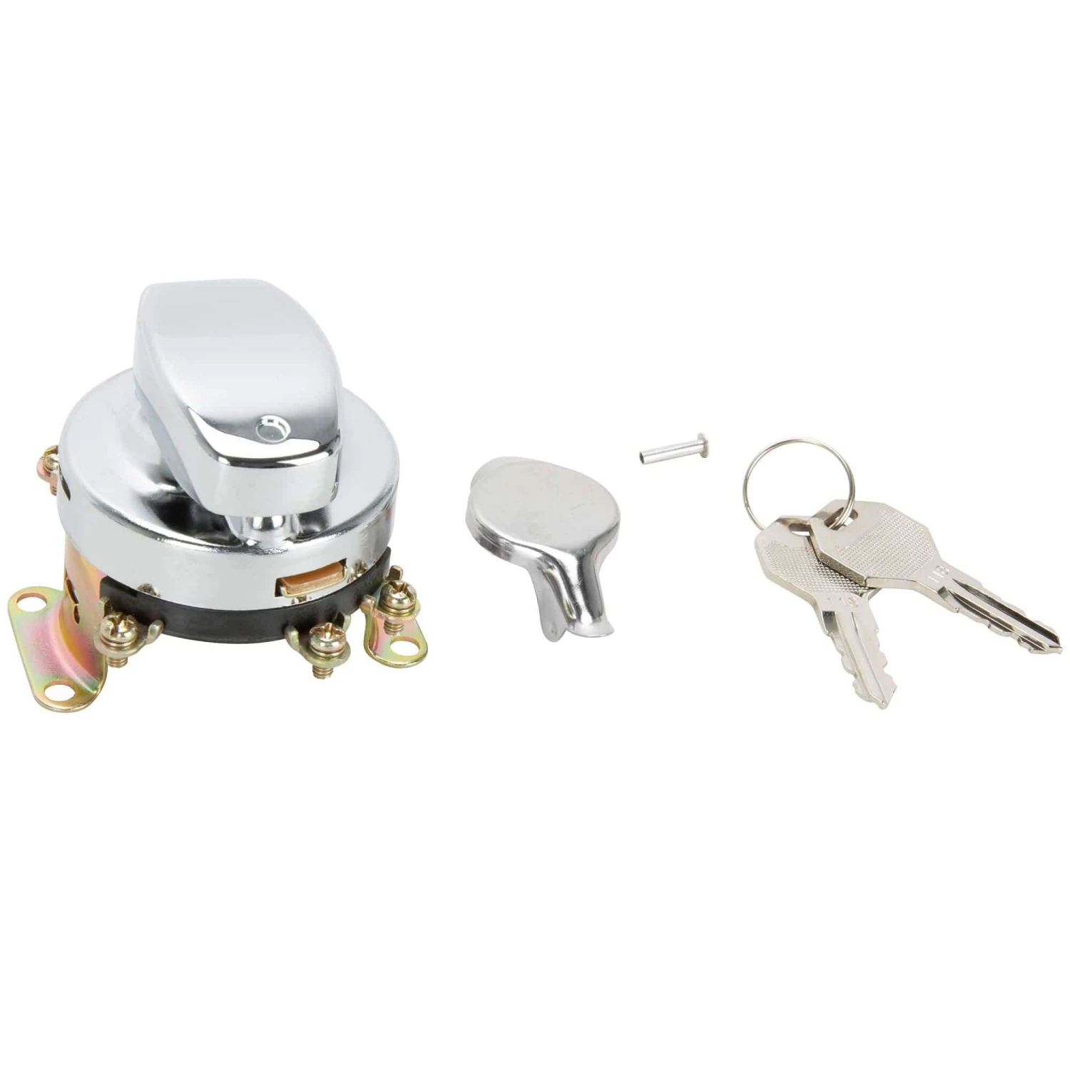 6 Post Ignition Key Switch Replaces Harley-Davidson OEM # 71501-73A - Chrome Bezel 2 6 Post Ignition Key Switch Replaces Harley-Davidson OEM # 71501-73A - Chrome Bezel - Image 2