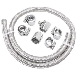 1/4 Inch Braided Stainless Fuel Line Kit