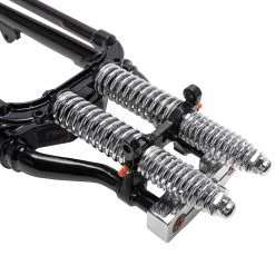 Hardbody Antique Style Springer Front End - 2 Inch Under Length - Black -Motorcycle Equipment Store 011520 Mid USA Hardbody Antique Style Springer Front End 2 Inch Under Length Black 11