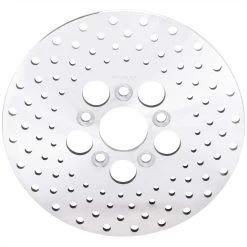 Drilled Stainless Steel Brake Rotor - 10 Inches - Replaces Harley-Davidson OEM# 41807-73, 41813-79