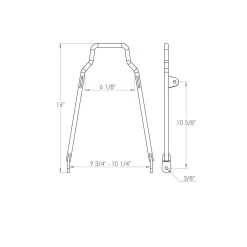 Chrome Shorty Grab Bar - Round Fender -Motorcycle Equipment Store 011915 Gasbox Chrome Shorty Grab Bar Round Fender Specs