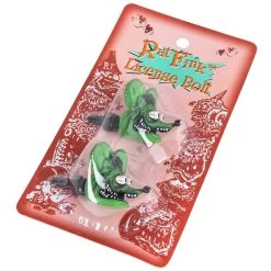 Rat Fink Head License Plate Bolts - Green -Motorcycle Equipment Store 012379 Mooneyes Rat Fink Head License Plate Bolts Green 1