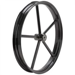 Motorcycle Equipment Store 5 Round Spoke Invader 21 X 2.15 Spool Hub Front Wheel - Gloss Black