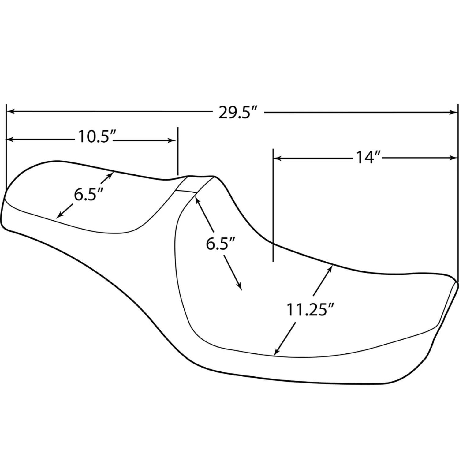 Predator III 2-Up Seat - Smooth - 1996-2003 Harley-Davidson FXD/FXDC/FXDL/FXDX/FXDWG 3 Predator III 2-Up Seat - Smooth - 1996-2003 Harley-Davidson FXD/FXDC/FXDL/FXDX/FXDWG - Image 3