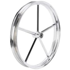 Motorcycle Equipment Store 7 Square Spoke Invader 21 X 2.15 Spool Hub Front Wheel - Chrome