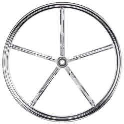 Motorcycle Equipment Store -Motorcycle Equipment Store 014994 LedSledCustoms SquareSpokeInvader21x2 15SpoolHubFrontWheel Chrome 2