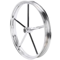 Square Spoke Invader 21 X 2.15 Spool Hub Front Wheel - Chrome -Motorcycle Equipment Store 014994 LedSledCustoms SquareSpokeInvader21x2 15SpoolHubFrontWheel Chrome 3