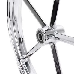 Square Spoke Invader 21 X 2.15 Spool Hub Front Wheel - Chrome -Motorcycle Equipment Store 014994 LedSledCustoms SquareSpokeInvader21x2 15SpoolHubFrontWheel Chrome 4