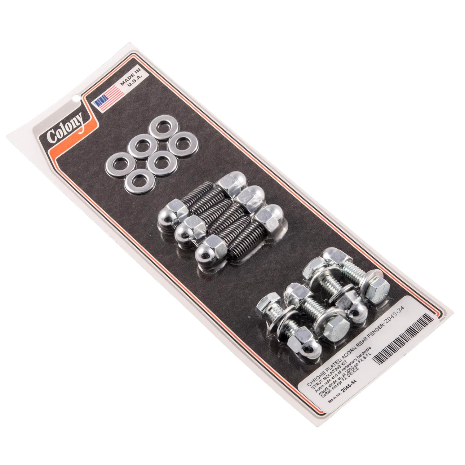 #2045-34 Fender Strut Mounting Kit Chrome Allen Harley FX FL Softail 2000-up 1 #2045-34 Fender Strut Mounting Kit Chrome Allen Harley FX FL Softail 2000-up