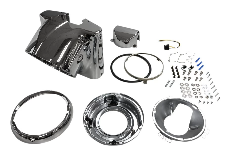 Drag Specialties 7" Headlight Nacelle Kit For Harley Softail 1986-2017 3 Drag Specialties 7" Headlight Nacelle Kit For Harley Softail 1986-2017 - Image 3