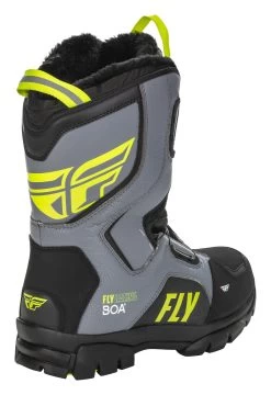 Fly Racing Snow Marker BOA Boots -Motorcycle Equipment Store fly racing snow marker boa boots black grey hi viz 1