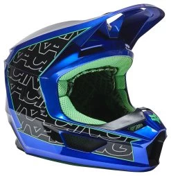 Fox Racing V1 Peril Helmet -Motorcycle Equipment Store fox racing v1 peril helmet blue