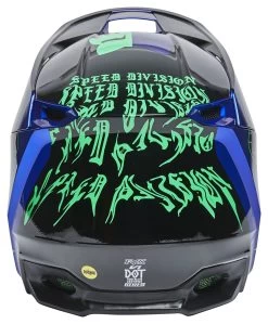 Fox Racing V1 Peril Helmet -Motorcycle Equipment Store fox racing v1 peril helmet blue 3