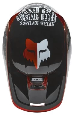 Fox Racing V1 Peril Helmet -Motorcycle Equipment Store fox racing v1 peril helmet red 4