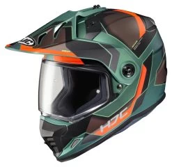 HJC DS-X1 Synergy Helmet -Motorcycle Equipment Store hjcdsx1 synergy helmet green orange brown