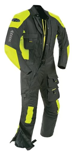 Joe Rocket Survivor Suit -Motorcycle Equipment Store joe rocket survivor suit black hi viz neon