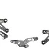 Lightech Track System Rearsets Honda CBR1000RR 2008-2023 Fixed Footpegs / Black/SIlver [Previously Installed]
